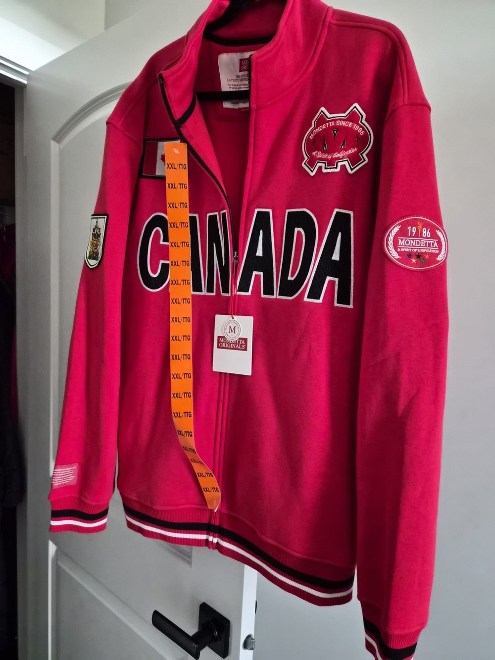 Mondetta Bright Red Canada Zip-Up Track Jacket - XXL